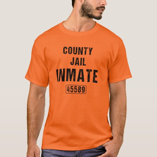 郡刑務所の囚人のハロウィーンの衣装 Tシャツ (正面)