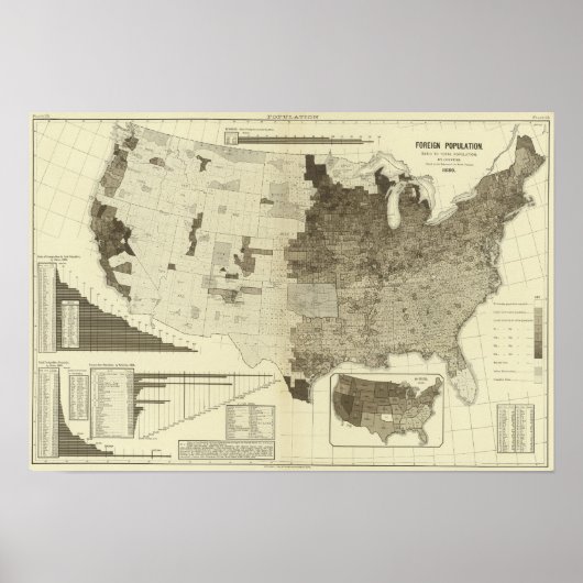 郡別外国人人口 ポスター (正面)