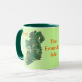 郡地図のアイルランドのアイルランドマグ マグカップ (正面左)