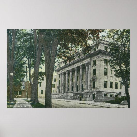 郡庁舎の外観 ポスター (正面)