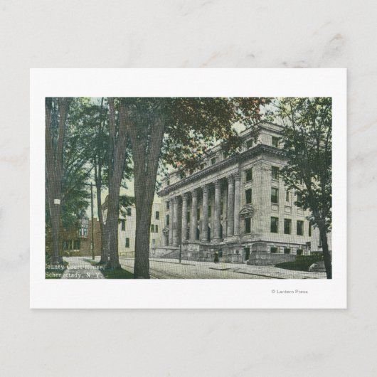 郡庁舎の外観 ポストカード (正面)