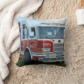 郡普通消防車の消防士のデザインの前部コーナー クッション (ブランケット)