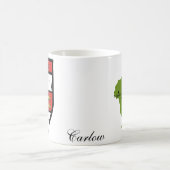 郡Carlowの地図及び頂上のマグ コーヒーマグカップ (中央)