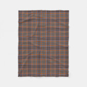 郡Leitrimのアイルランド人のタータンチェック フリースブランケット (正面)