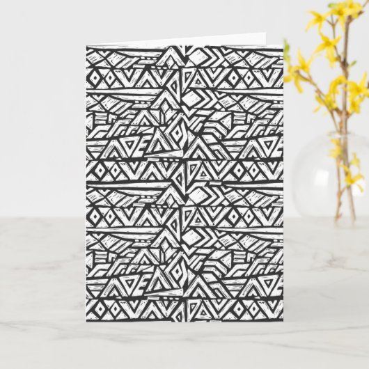 部インスパイアアート族模様 カード (黄色い花)