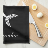 部カスタム族ハンマーヘッドシャークイラストレーション キッチンタオル (四つ折り)