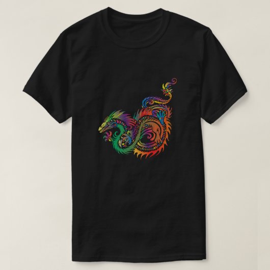 部カラフル族竜 Tシャツ (デザイン正面)