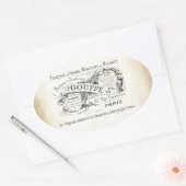 部フランスの屋の看板 楕円形シール (封筒)