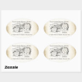 部フランスの屋の看板 楕円形シール (シート)