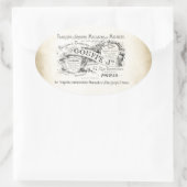 部フランスの屋の看板 楕円形シール (バッグ)