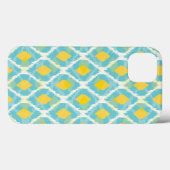 部モダン族イカット青色ファッション Case-Mate iPhoneケース (裏面 (横))