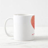 部分および引用文のパズルのハート コーヒーマグカップ (左)