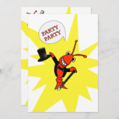 部分のパーティーのCrawfishかロブスターの招待状 招待状 (正面/裏面)