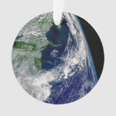 部分的な地球にハリケーンが衝突する。 オーナメント (正面)
