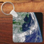 部分的な地球にハリケーンが衝突する。 キーホルダー (正面)