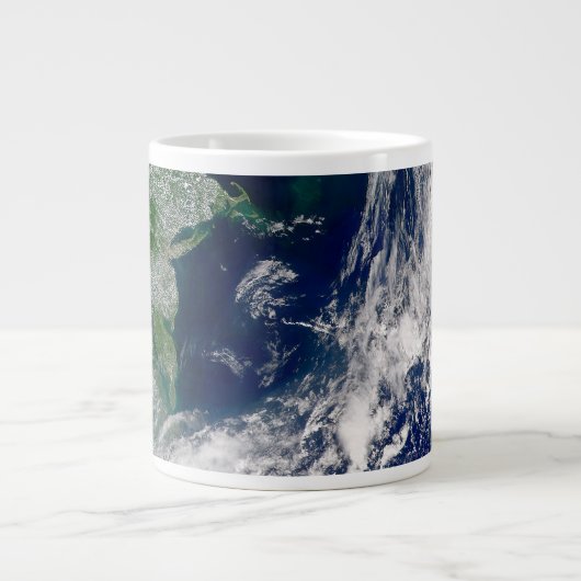 部分的な地球にハリケーンが衝突する。 ジャンボコーヒーマグカップ (正面)