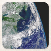 部分的な地球にハリケーンが衝突する。 スクエアペーパーコースター (正面)