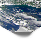 部分的な地球にハリケーンが衝突する。 ポスター (角)