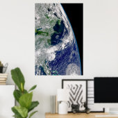 部分的な地球にハリケーンが衝突する。 ポスター (ホームオフィス)