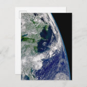 部分的な地球にハリケーンが衝突する。 ポストカード (正面/裏面)