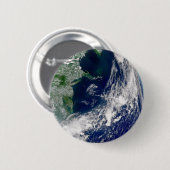 部分的な地球にハリケーンが衝突する。 缶バッジ (正面&裏面)