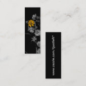 部分的にカラー化されたフローラミニブックマーク スキニー名刺 (正面/裏面)