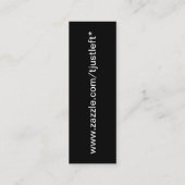 部分的にカラー化されたフローラミニブックマーク スキニー名刺 (裏面)