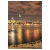 部分的にボストンのチャールズ川で溶ける氷 クリップボード (裏面)