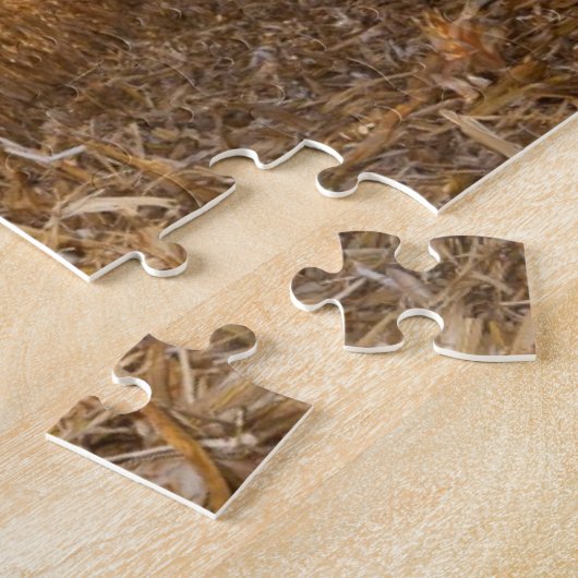 部分的に収穫されたトウモロコシ畑 ジグソーパズル (側面)