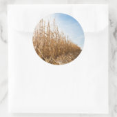 部分的に収穫されたトウモロコシ畑 ラウンドシール (バッグ)