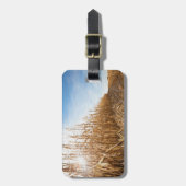 部分的に収穫されたトウモロコシ畑 ラゲッジタグ (正面縦)