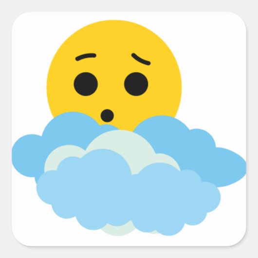 部分的に晴れた天気トラッカーのステッカーシート スクエアシール (正面)