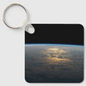 部分的に曇った南太平洋から夕暮れ光る キーホルダー (正面)