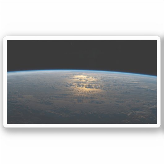 部分的に曇った南太平洋から夕暮れ光る シール (正面)