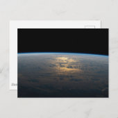 部分的に曇った南太平洋から夕暮れ光る ポストカード (正面/裏面)