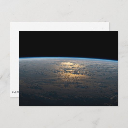 部分的に曇った南太平洋から夕暮れ光る ポストカード (正面/裏面)