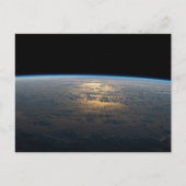 部分的に曇った南太平洋から夕暮れ光る ポストカード (正面)