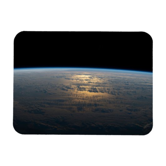 部分的に曇った南太平洋から夕暮れ光る マグネット (横)