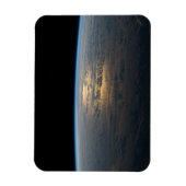 部分的に曇った南太平洋から夕暮れ光る マグネット (縦)