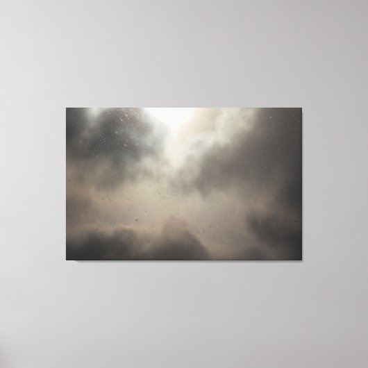 部分的に曇った日の降雪 キャンバスプリント (正面)