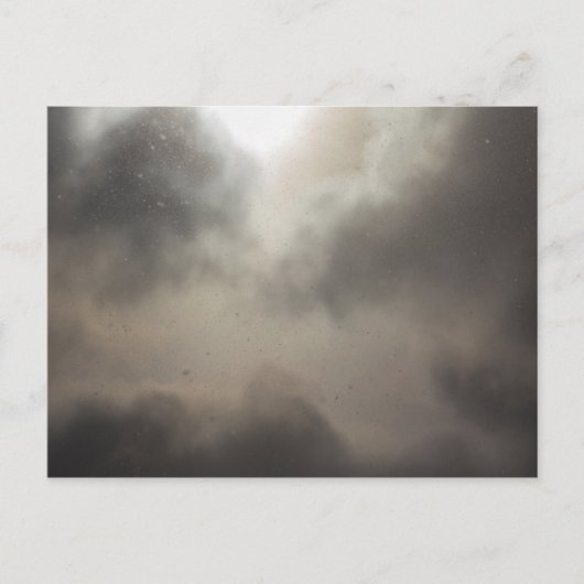 部分的に曇った日の降雪 ポストカード (正面)