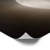 部分的に曇った満月、オハイオ ポスター (角)