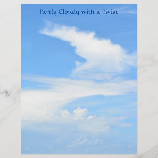 部分的に曇った空とツイストスクラップブック紙 (正面)