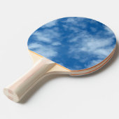部分的に曇った青い空の自然写真の両面プリント 卓球ラケット (正面アングル)