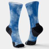 部分的に曇った青空の自然写真 ソックス (傾斜あり)