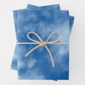 部分的に曇った青空の自然写真 ラッピングペーパーシート (インサイチュ)