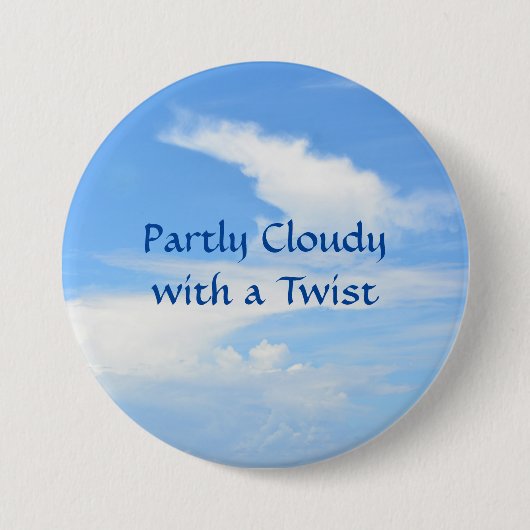 部分的に曇ってツイストおもしろい 缶バッジ (正面)