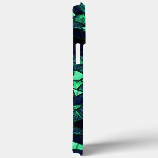 部分的に除去された色の黒い緑のモザイク Case-Mate iPhoneケース (裏面 / 右)