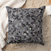 部分的に除去された色を持つ黒と灰色のモザイク クッション (ブランケット)