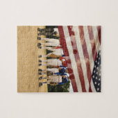 部分的に隠された若い野球選手 ジグソーパズル (横)